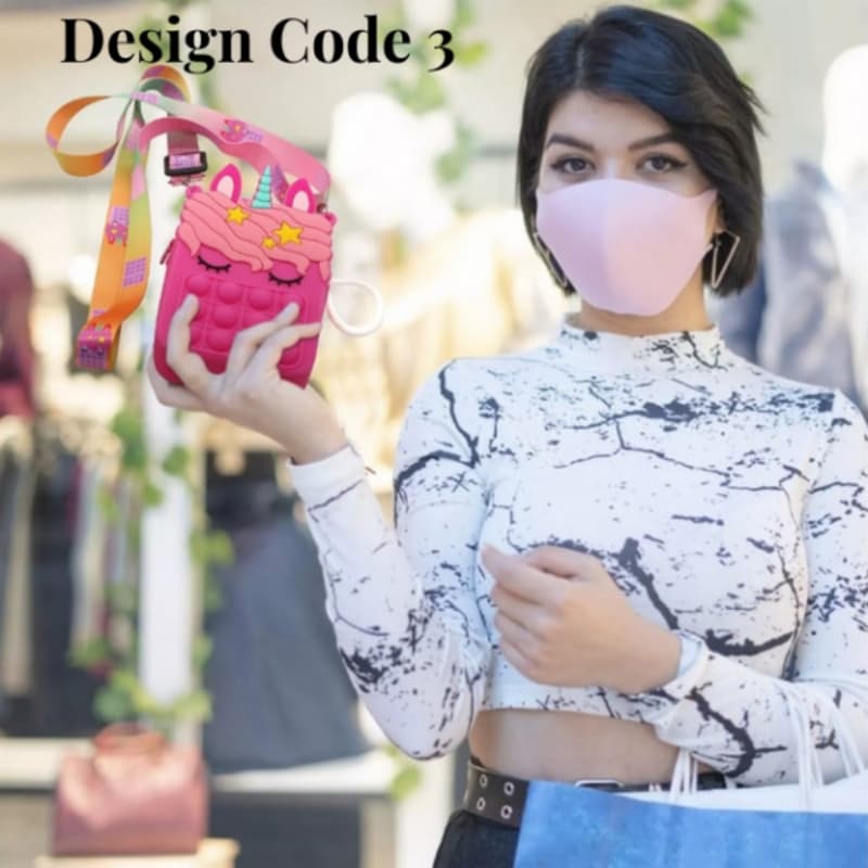 3d Silicone Pop It Bubble Kids Mini Size Pouch Bags