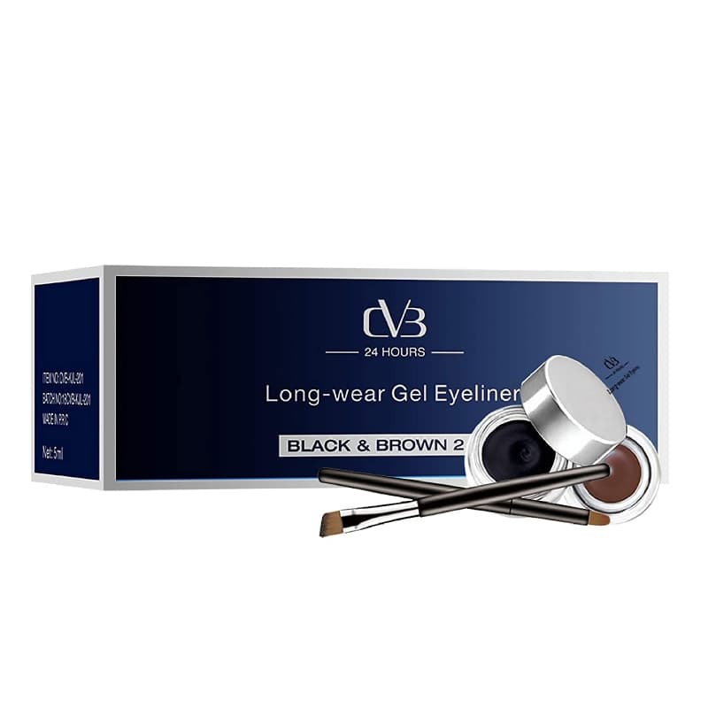 Eye Liner Gel Black & Brown 2 in 1 Waterproof Gel
